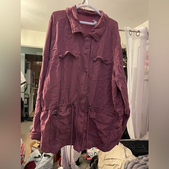 Charolette russe 
Pink mauve rose color 
Plus size 2xl/3xl
Safari anorak jacket - Picture 1 of 4